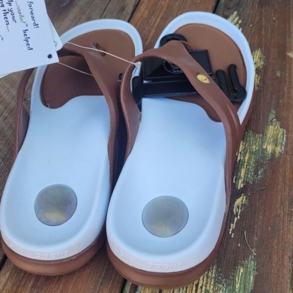 Coconut Hawaiian Jellys Slide Flip Flop Thong Flat Sandals Sz 11 - Picture 3 of 5